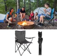 Silla Plegable de Camping de Acero, 50x50x80cm, Silla de Acampada Plegable, Ideal para Camping o Pesca, Estructura de Acero Resistente y Asiento de Lona Impermeable - details 2