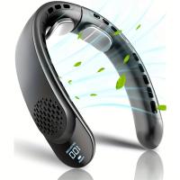 Ventilador de Cuello Recargable con Pantalla LED, 3 Velocidades, Enfriamiento 360°, Ventilador Personal Portátil USB-C 4000mAh para Viajes, Oficina y Exteriores - details 1