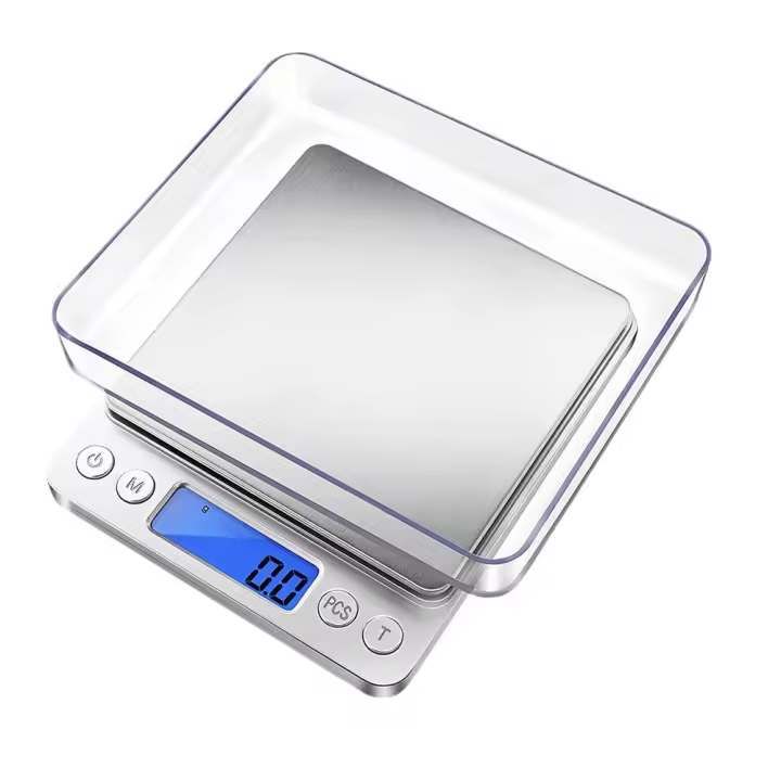 Bascula de Cocina Electrónica with LCD pantalla, para hornear y Cocinar (with Pilas) Bascula de Cocina digital de precio [0,01G/500g] - 1