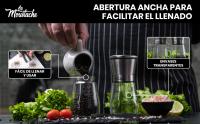 LA MOUSTACHE Set de Molinillos de Sal y Pimienta Manual con Núcleo con Mecanismo de Cerámica - details 1