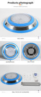 Luz Submarina LED Inalámbrica IP68 Acero Inoxidable 6W 9W 24W 36W 54W Azul Impermeable Lámparas Para Piscina AC12V RGB - details 7