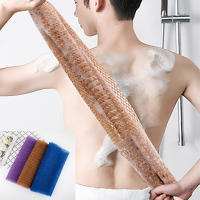 1pc Toalla Larga Para Espalda Exfoliador De Cuerpo Escobilla De Baño Para Uso En Ducha Y Baño Accesorio De Baño Para Todas Las Géneros - details 0