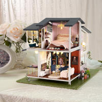 Puzzle 3D De Madera Para Niños Juguete Hecho a Mano DIY Pequeña Villa Jardín De Monet Regalo De San Valentín Para Novia - details 4