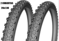 Deestone - Pack de 2 Cubiertas MTB - 26x1.90 | 24x1.90 | 20x1.90 - Negro - Rendimiento Sólido - Tracción y Control - details 0