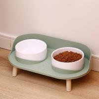 Alfombra De Comida Para Gatos Y Perros Con Dos Cuencos Altura Ajustable Alimentador De Alimentos Y Agua Para Gatos Y Perros Bebés Suministros Para Mascotas - details 0