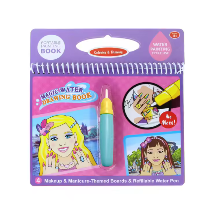 Libro De Dibujo Con Agua Mágica Y Lápiz De Colores Juguete Educativo Para Niños Regalo De Cumpleaños Tablero De Dibujo Y Pintura Temprana 8 Tipos - 1