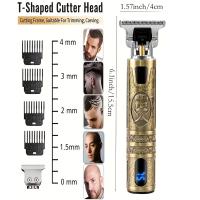 Afeitadora Digital LCD Recargable Para Cabello Con Pantalla LCD Trimmer Eléctrico Para Corte Preciso Tamaño T9 Con 3-4 Accesorios De Corte - details 2