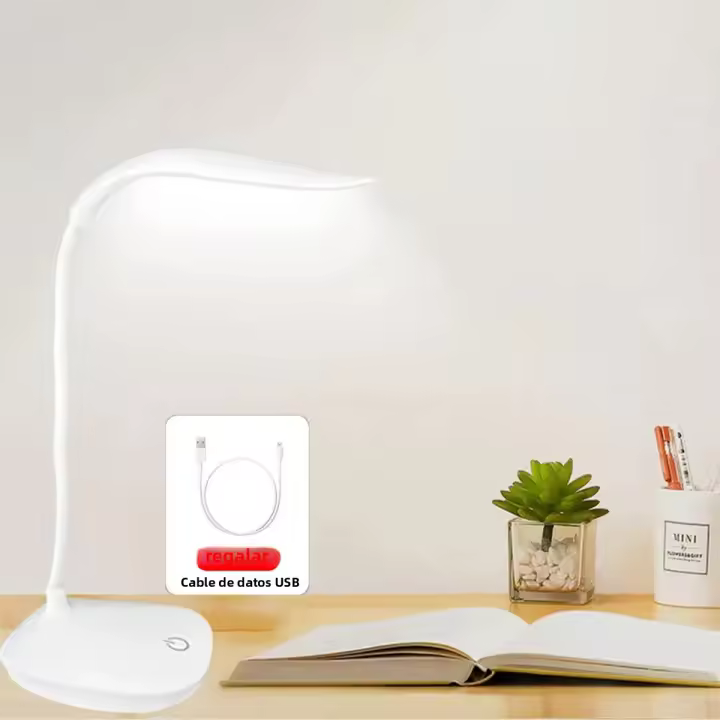 Lámpara De Mesa Plegable LED 4000mAh Recargable Por USB Con 3 Niveles De Ajuste De Brillo Protección Ocular Para Estudio Y Lectura Nocturna - 1