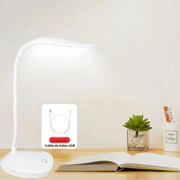 Lámpara De Mesa Plegable LED 4000mAh Recargable Por USB Con 3 Niveles De Ajuste De Brillo Protección Ocular Para Estudio Y Lectura Nocturna - 1