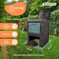 Compostador de jardín Biobin Mobiclinic® 300L Eco-Friendly Sin Gastos adicionales Transformador de residuos Sin Herramientas Rejillas de ventilación Convierte residuos en abono Natural. - details 0