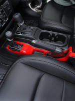 Cubierta De Decoración Para Portavasos Del Panel De Cambio De Marchas 4WD Para Jeep Wrangler JL 2018-2023 ABS Fibra De Carbono Roja Accesorios De Interior - details 11