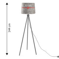 Lámpara de pie modelo Kiomo 144x53cm, fabricada en papel de VS Venta-Stock - details 0
