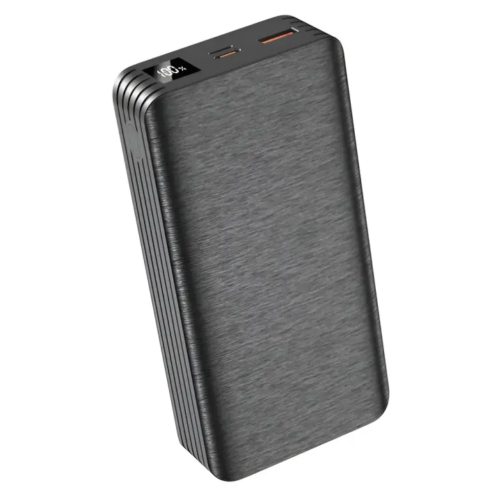 BATERIA PORTATIL XO PR144 20.000mAh NEGRA - 1xUSB-A,1xUSB-C - CARGA RAPIDA - PANTALLA LCD - POWERBANK PORTATIL 20.000 Ah - 1