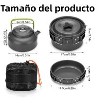 Juego De Cocina Para Camping Portátil Llavero De Aluminio Multipropósito Con Utensilios De Cocina Y Tangente Para Exteriores - details 1