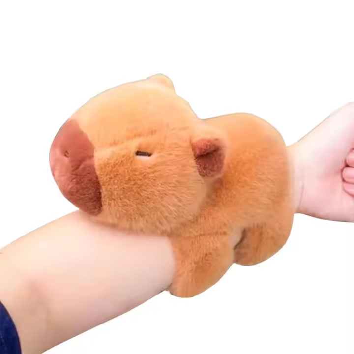 Muñeco De Peluche De Kapibara Descansando En Las Manos Juguete De Delfín De Peluche Con Anillo De Tiron De Muñeco De Peluche Para Adultos Y Adolescentes - 1