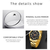 Reloj Deportivo De Moda Para Hombres Reloj De Pulsera De Acero Inoxidable Cuarzo Calendario Luminoso Cuero Casual Reloj De Mano - details 7