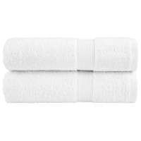vidaXL Toallas baño 2 uds 100% algodón 100x150 cm 600 gsm toalla Color Blanco,  Dorado,  Antracita y mas - details 0
