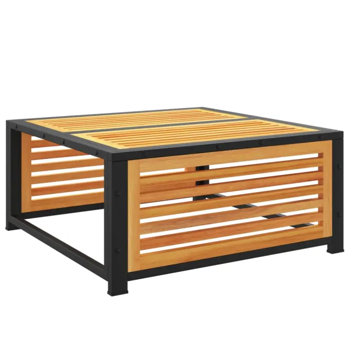 vidaXL Mesa de jardín de madera maciza de acacia 68x68x30 cm Conjunto Terraza Muebles Jardín Exterior Juego de Muebles de jardín Mueble Jardín Exterior Muebles de Salon Exterior - 1