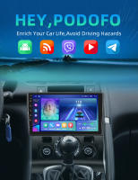 Podofo Radio de coche Android 2 Din para Peugeot 3008 2013 Carplay 8+128GB AI Voice WIFI+4G DSP GPS Navegación Multimedia Reproductor de Video - details 0