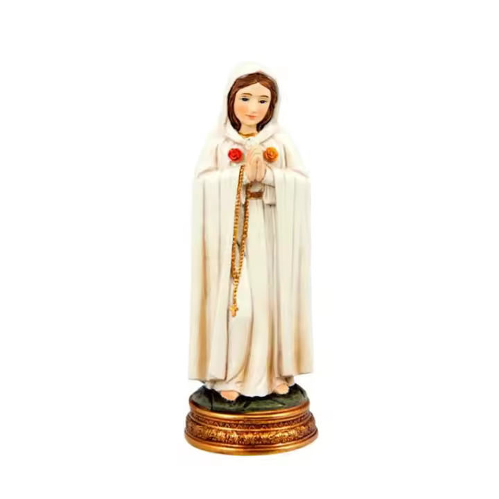 DRW Figura Rosa Mistica de resina pintada a mano de 12 cm - 1