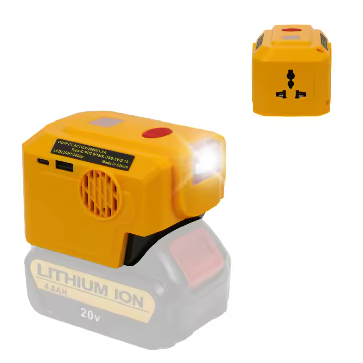 Inversor De Energía 200W Para Batería Dewalt 20V Estación De Generación Con Salida AC 110V USB Y Puerto Type-C (Sin Batería) - 1