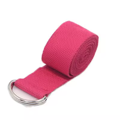 Cinta De Yoga De Algodón Ajustable De 183*3.8cm Con Hebilla D Para Ejercicio Y Pilates Bandas De Estiramiento Fitness - 1