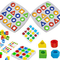 Juego De Rompecabezas Geométrico Educativo Para Niños Tablero De Colores Y Formas Juguete Montessori Para El Desarrollo Cerebral - details 0