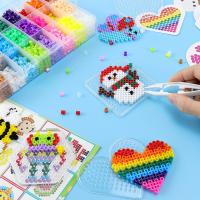 Juego De Bolas De Hierro Para Planchar Arco Iris 24 Colores 5mm 6300Pcs Set De Puzle Pixel DIY Regalos Para Cumpleaños Y Fiestas Para Niños De 3-6 Años Material EVA - details 4