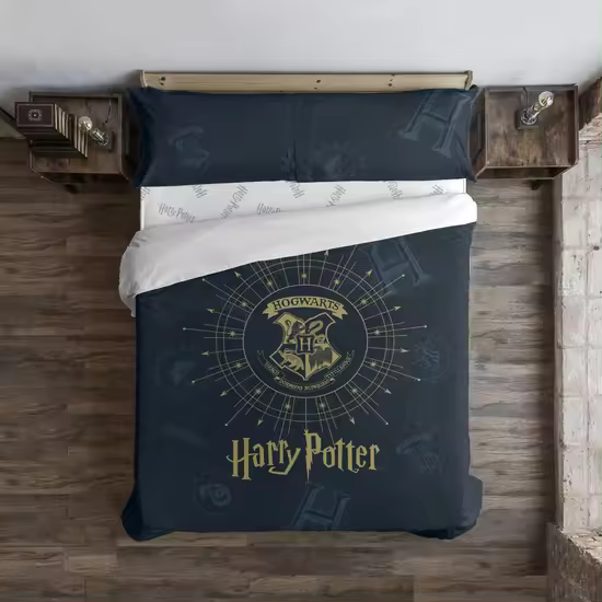 BL BELUM  Funda nórdica Harry Potter, Funda nórdica con botones 100% algodón modelo Dormiens Draco Azul - Funda Nórdica Extrasuave - Funda Nórdica 100% Made in Spain - 1