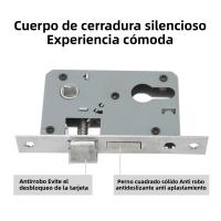 Juego De Cerradura De Puerta Con Manija Negra De Acero Manganéz Aumentada Para Dormitorio Y Baño Rotación Suave Incluye Llaves - details 7