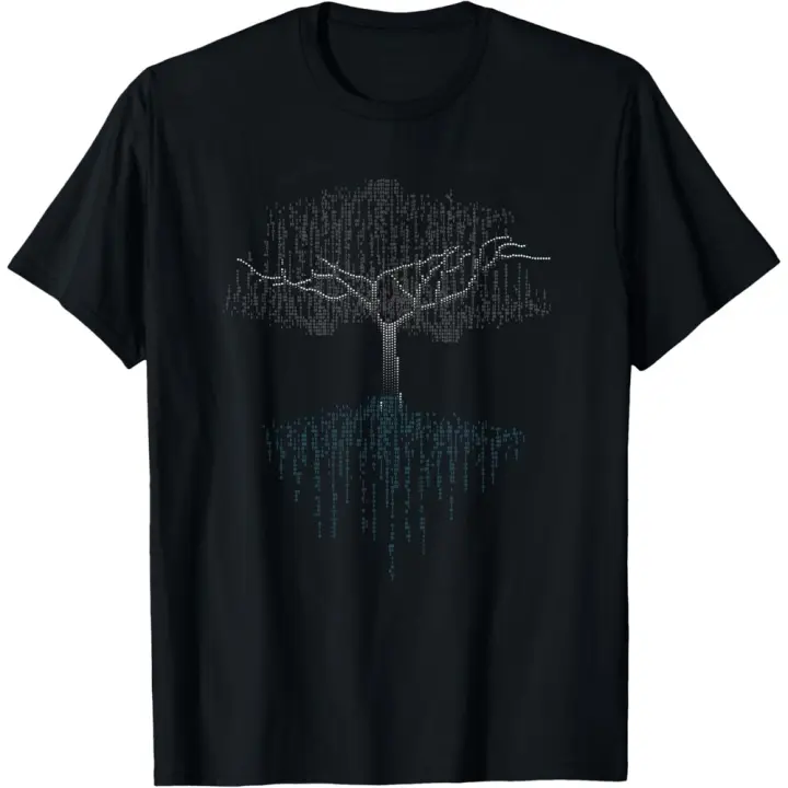 Camiseta de Manga Corta, 100% Algodón, Ropa Unisex para Hombres y Mujeres en 5 Tallas, Camiseta Negra, Cuello redondo con estampado. - 1