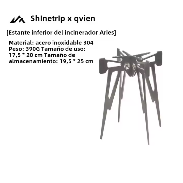 Estufa Portátil De Acero Inoxidable Para Camping Y Picnics shineTrip Aries Chasis Detachable Para Madera Y Agua En Exteriores - 1
