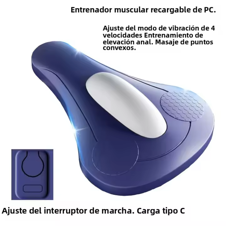 Entrenador Ergonómico Recargable Para El Piso Pélvico Con 4 Modos De Masaje Vibration Reparación De Los Musculos Pélvicos Y Prostata - 1