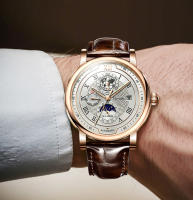 Reloj Mécanico Para Hombre LIGE 2024 Lujo Cuero Impermeable Con Fase Lunar Automática Resistentes Al Choque Y Sorpresa Display De Mes Y Día Completo - details 6