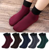 Calcetines De Veludo Grueso Para Invierno 1-5 Pares Calcetines Térmicos De Piso Para Mujer Y Hombre Color Sólido Calcetines De Cashmere - details 3