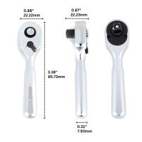 Llave De Destornillador Mini De 1/4 Pulgada Con Cabeza Corta Y Desenganche Rápido Doble Dirección 72 Dientes Herramienta De Aleación De Acero - details 1