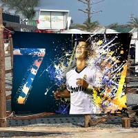 Bandeera Bohemia Colorida De Cristiano Ronaldo CR7 Para Decoración De Pared Interior Estilo Mandala Banner De Polyester Tamaño Variado - details 8