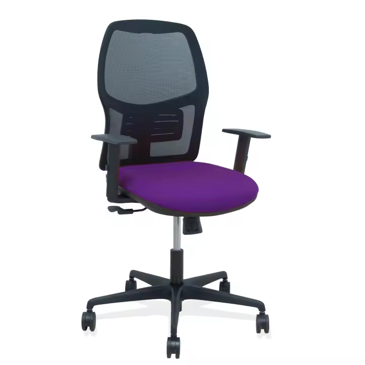 Silla Alfera sincro malla negra bali morado brazo regulable - 1