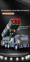 Juguete De Coche Lanzador De Misiles Y Rocket 1/32 Escala Metal Con Sonido Y Luz Vehículo Militar De Serie De Ingeniería Para Niños Regalos - details 2