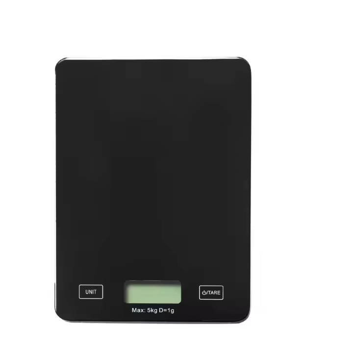 Bascula/Balanza de Cocina Digital de Alta Precisión Hasta 5 KG - Gramos y Onzas, Superficie de Vidrio Templado, Esencial para Cocinar, Hornear y Preparar Comidas, Ideal para Apartamentos y Residencias Universitarias, Pilas No Incluidas, Accesorios de Coci - 1