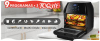 Aigostar Freidora de Aire 12L con Sistema Giratorio, Horno de Aire 1500W con 9 Programas y Pantalla LED Táctil | Air Fryer de Acero Inoxidable con Ventana de Visualización, Incluye Accesorios y Función Deshidratador - details 2