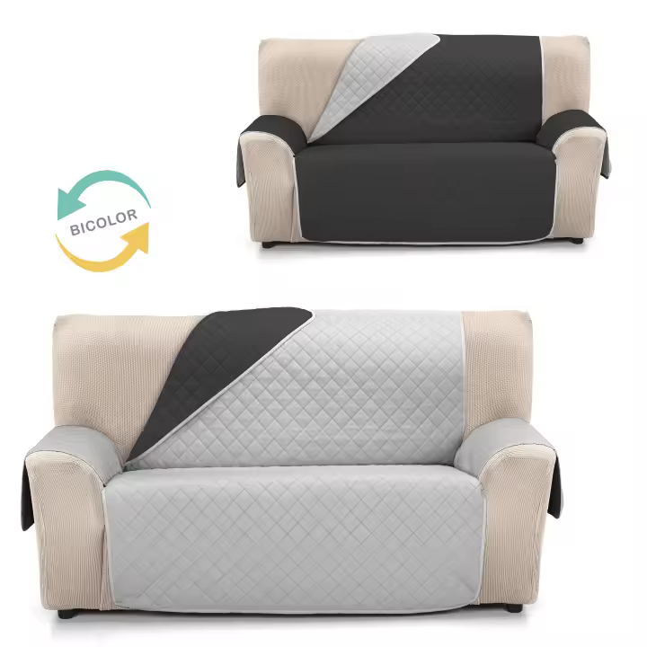 Cubre Sofá Reversible JOYA de Valentia Home | Acolchado | Protección Completa | Ajuste Perfecto | Protector funda sofá | Funda Sofá para Inviero y Verano - 1
