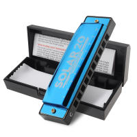 Harmonica Blues De 10 Agujeros 20 Aros Para Principiantes Con Placa De Arcilla De Cobre Marrón / Negro Regalo De Órgano De Bocina - details 0