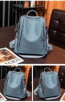 Mochila De piel auténtica para mujer, bolso de viaje de alta calidad, informal, de hombro, 2023 - details 2