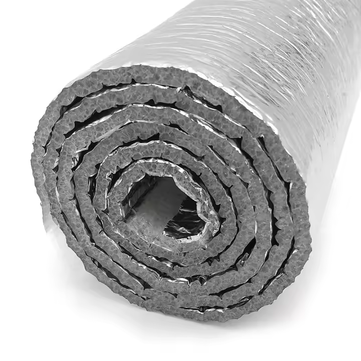 Aislamiento térmico reflexivo aluminio 100% y espuma de polietileno (ancho 60 cm). Aísla calor y frío en caravanas, furgonetas, bungalows, oficinas, viviendas... Antihumedades - 1