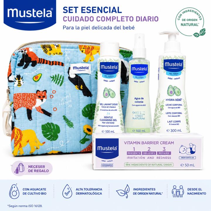 Mustela Neceser Jungla con 4 Esenciales para Bebé Recién Nacido