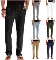 MOV-Business men's casual pants loose large size elastic waist cotton versatile solid color men's sports pants - details 1