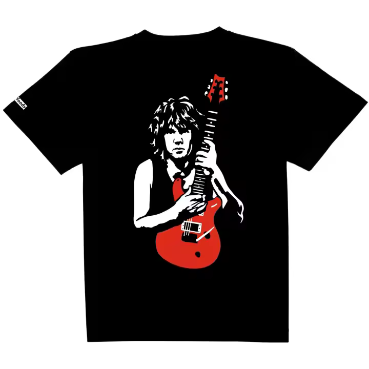 Camiseta Negra Manga Corta Cantante Compositor Gary Algodon Unisex Musica Rock Moore Hard Rock Blues Rock - 1