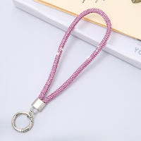 Lanyard De Lujo Para Móvil Con Diamantes Llavero De Cadena De Equipaje Colgante DIY Antipérdida Para Adultos Material De Poliéster - details 10