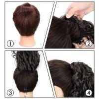 Ponytail Africano Largo Sintético 18 Pulgadas Con Cuerda Curly Fluffy Peluca Extensión De Cabello Falsa Para Mujeres - details 6
